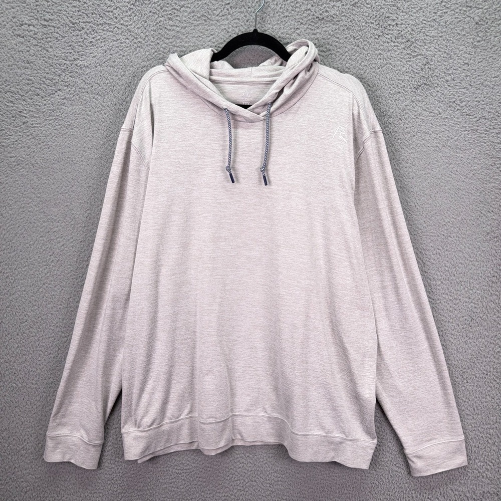 Rhoback Hoodie Mens 3XL Gray Hesi Pullover Performance Basic Golf Stretch Preppy